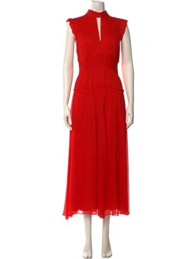 Pre-owned Me+em Silk Long Dress In Red