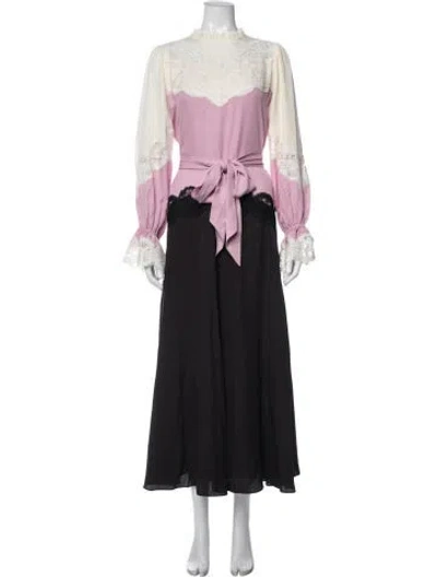 Pre-owned Me+em Silk Long Dress W/ Tags In Black