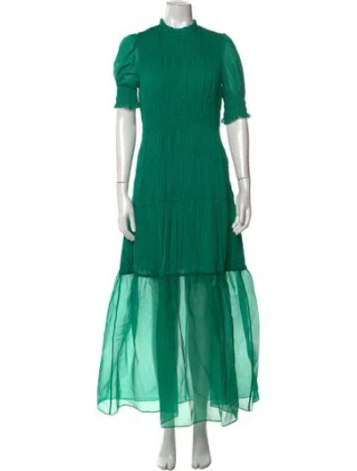 Pre-owned Me+em Silk Long Dress W/ Tags In Green