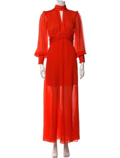Pre-owned Me+em Silk Long Dress W/ Tags In Orange