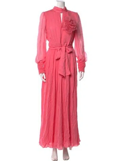 Pre-owned Me+em Silk Long Dress W/ Tags In Pink