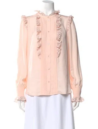 Pre-owned Me+em Silk Long Sleeve Blouse In Pink