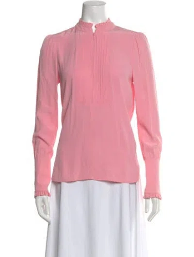 Pre-owned Me+em Silk Long Sleeve Blouse In Pink