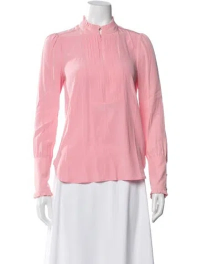 Pre-owned Me+em Silk Long Sleeve Blouse In Pink