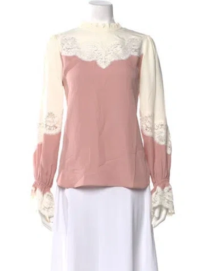 Pre-owned Me+em Silk Long Sleeve Blouse W/ Tags In Pink