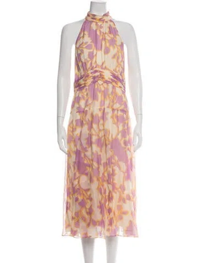 Pre-owned Me+em Silk Midi Length Dress In Pink