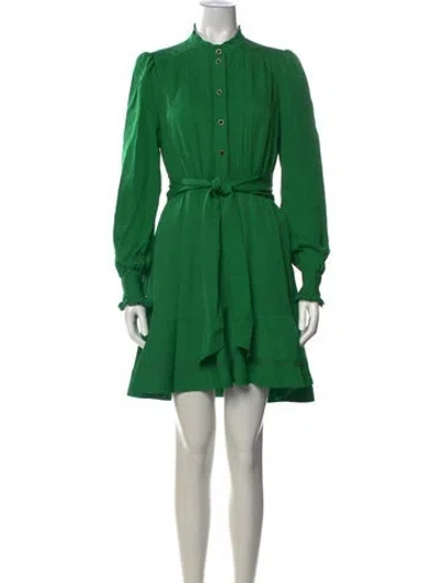Pre-owned Me+em Silk Mini Dress In Green