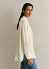 Me+em Silk Oversized Shirt In Light Cream