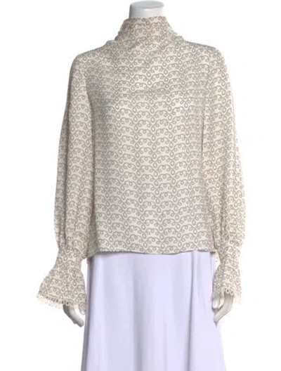 Pre-owned Me+em Silk Patterned Blouse In Multi