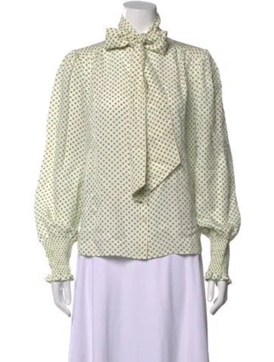 Pre-owned Me+em Silk Printed Blouse W/ Tags In Neutral
