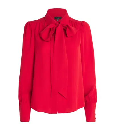 Me+em Silk Shirt And Tie In Red