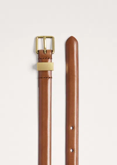 Me+em Skinny Belt Caramel In Animal Print