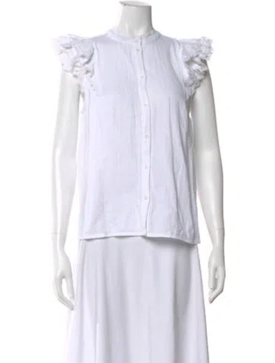 Pre-owned Me+em Sleeveless Blouse In White