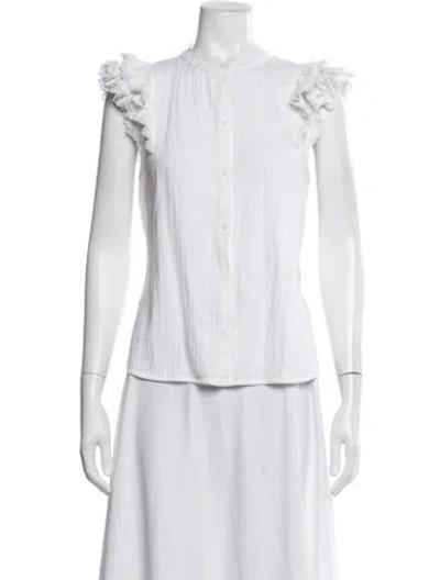 Pre-owned Me+em Sleeveless Blouse In White