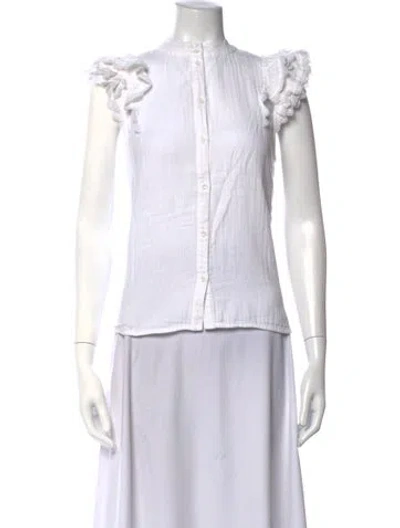 Pre-owned Me+em Sleeveless Blouse In White