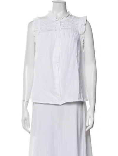 Pre-owned Me+em Sleeveless Blouse In White