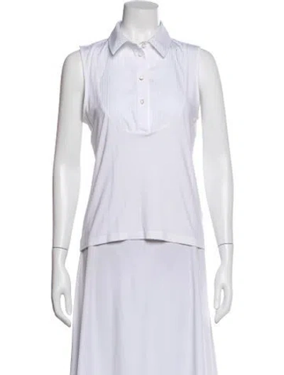 Pre-owned Me+em Sleeveless Polo In White