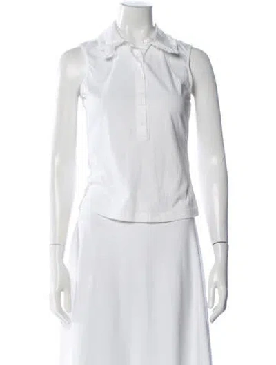 Pre-owned Me+em Sleeveless Polo In White
