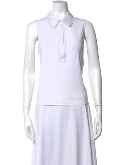 Pre-owned Me+em Sleeveless Polo In White