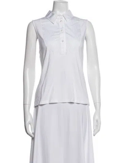 Pre-owned Me+em Sleeveless Polo In White