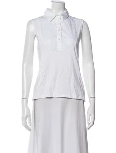 Pre-owned Me+em Sleeveless Polo In White