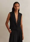Me+em Sleeveless Tux Jacket In Black