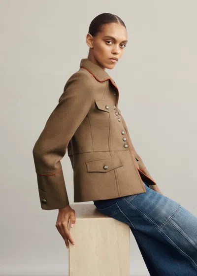 Me+em Slim Fit Piped Utility Jacket Golden Olive