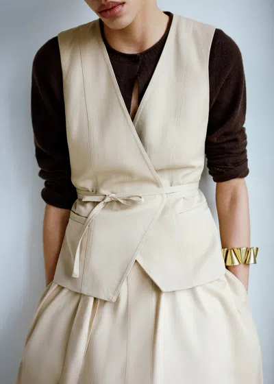 Me+em Wrap Vest In Neutral