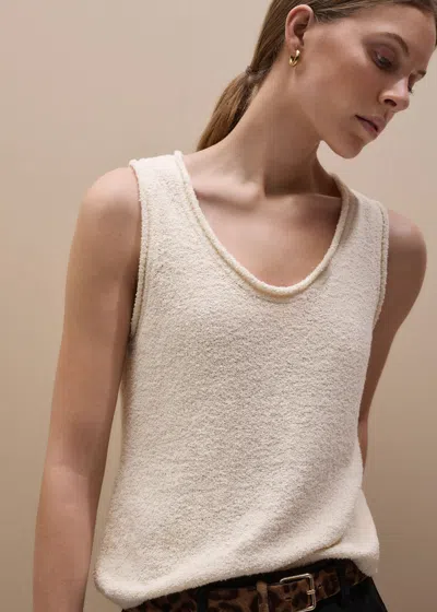Me+em Slim Knit Tank Top In White