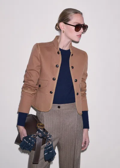 Me+em Slim Military Jacket Light Walnut Brown