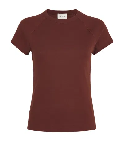 Me+em Slim Ultimate Raglan T-shirt In Burgundy