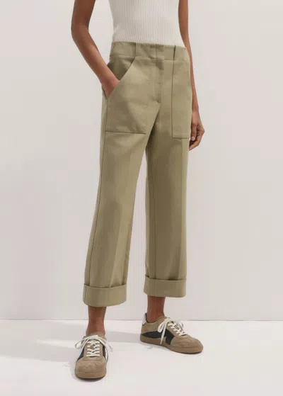 Me+em Smart Slim Pant In Pale Khaki