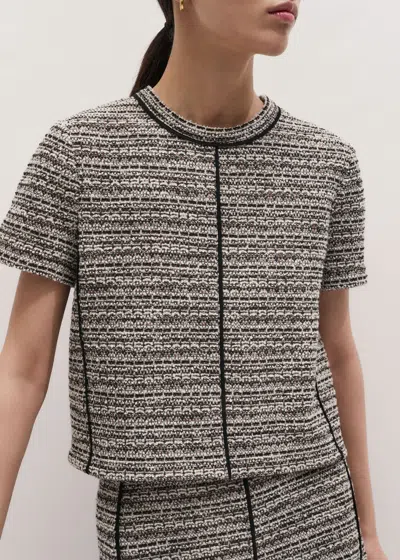 Me+em Soft Tweed Tee Brown Multi