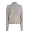 Me+em Speckled High-neck Sweater In Gray