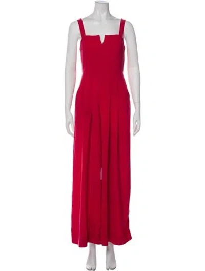 Pre-owned Me+em Square Neckline Jumpsuit In Red