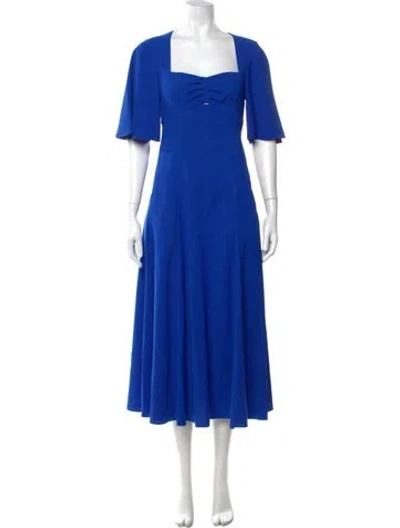 Pre-owned Me+em Square Neckline Long Dress W/ Tags In Blue