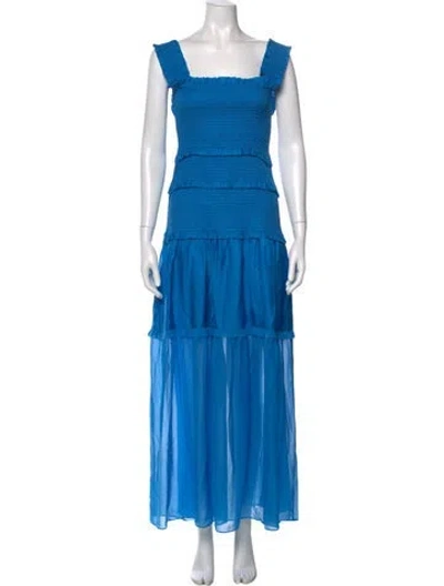 Pre-owned Me+em Square Neckline Long Dress W/ Tags In Blue