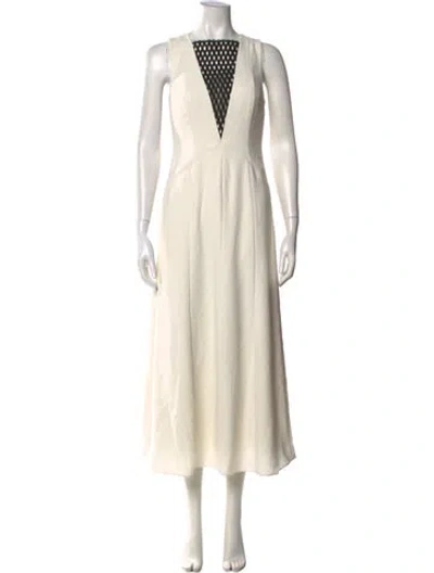 Pre-owned Me+em Square Neckline Long Dress W/ Tags In Neutral
