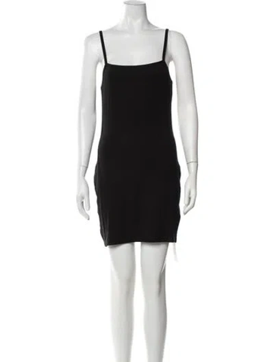 Pre-owned Me+em Square Neckline Mini Dress In Black