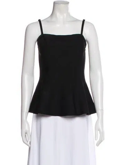 Pre-owned Me+em Square Neckline Sleeveless Top In Black