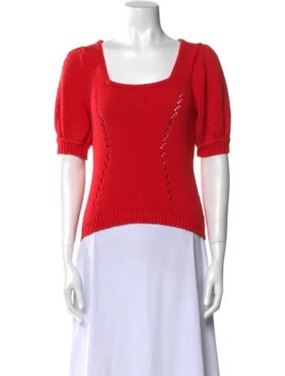 Pre-owned Me+em Square Neckline Sweater In Red