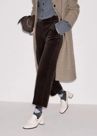 Me+em Straight Crop Pant In Brown