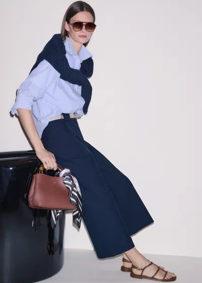 Me+em Straight Crop Pant In Blue