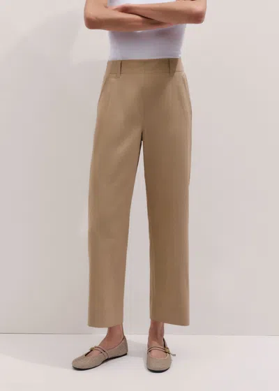 Me+em Straight Crop Pant In Brown
