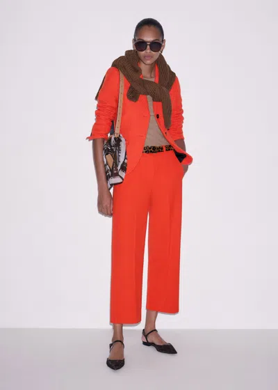 Me+em Straight Crop Pant In Orange