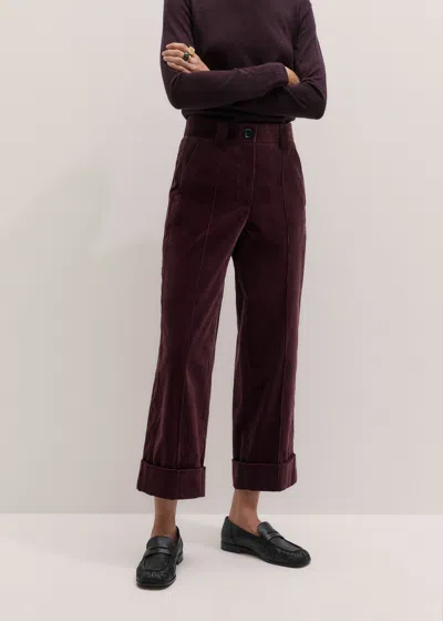 Me+em Straight Crop Pant In Purple
