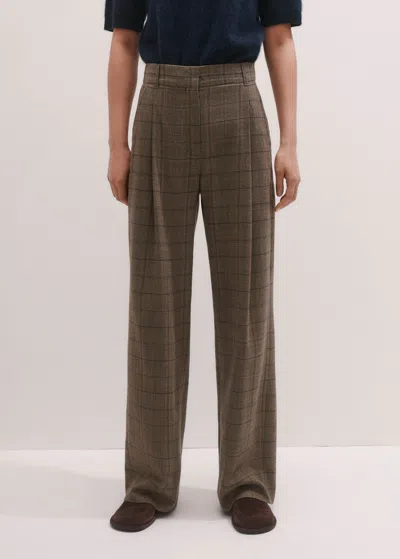 Me+em Straight Leg Pant In Brown