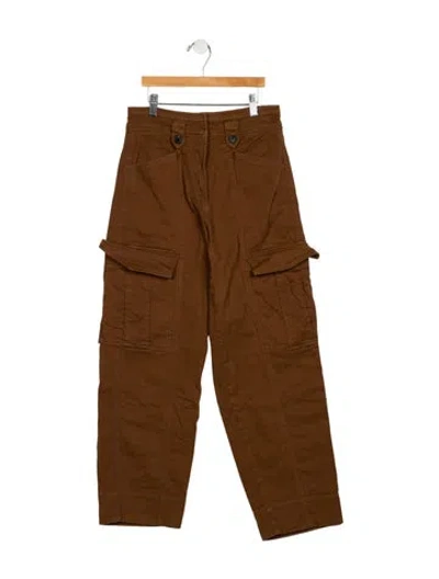 Pre-owned Me+em Straight Leg Pants In Brown
