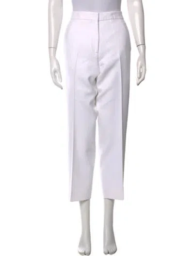 Pre-owned Me+em Straight Leg Pants In White