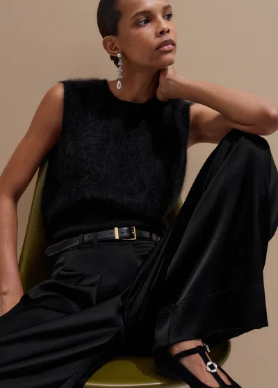 Me+em Straight Sweater Vest In Black